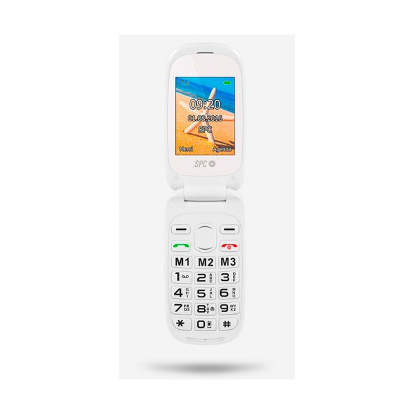 Spc 2304b harmony blanco móvil con tapa / dual sim / sos