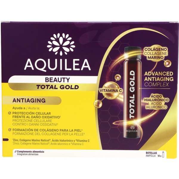 Aquilea Beauty Total Gold Antiaging 14 Ampollas Bebibles