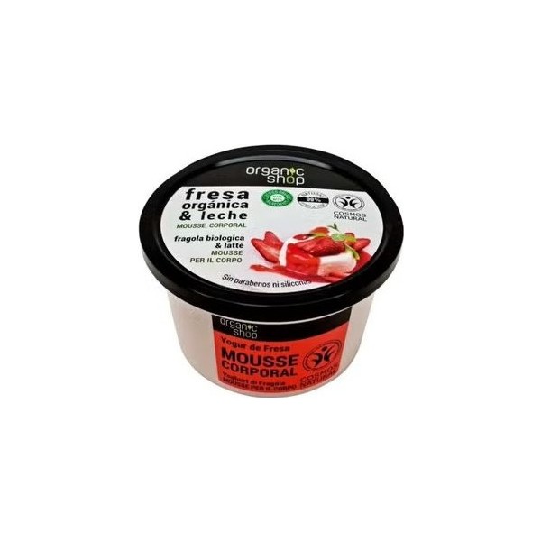 Organic Shop Mousse Corporal Yogur De Fresa 250Ml